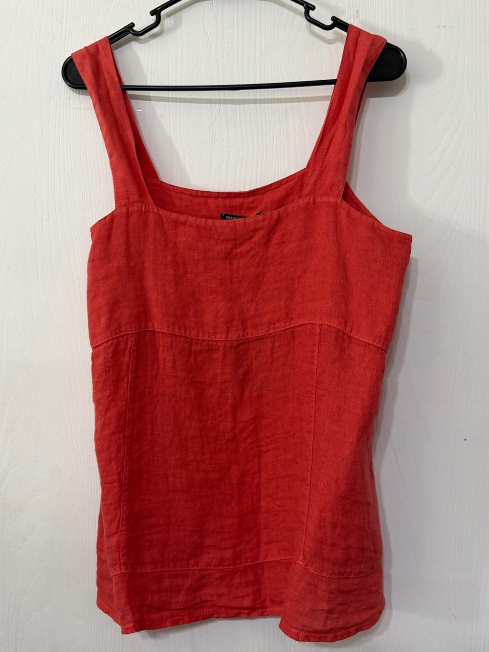 Francesca Bettini 100% Linen Tank Top Made in Italy Hibiscus - Picture 2 of 9